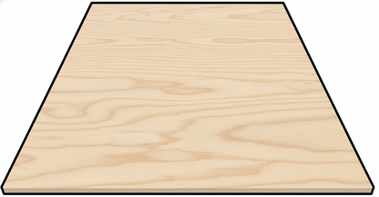 Custom Wooden Trapezoid Shape for Crafts and Door Hangers - Laser Cut–  Wood Round Cutout for DIY Projects NameSigns.com