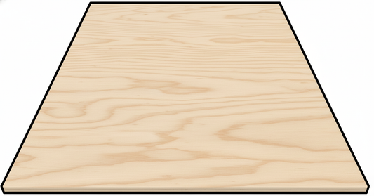 Custom Wooden Trapezoid Shape for Crafts and Door Hangers - Laser Cut–  Wood Round Cutout for DIY Projects NameSigns.com