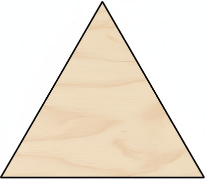 Custom Wooden Triangle Shape for Crafts and Door Hangers - Laser Cut–  Wood Round Cutout for DIY Projects NameSigns.com