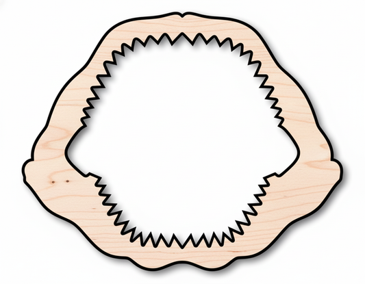Unfinished Wood Cutout – Shark Jaw Shape | Baltic Birch Plywood Craft Shapes NameSigns.com