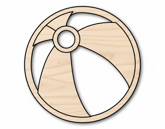 Unfinished Wood Cutout – Baltic Birch Plywood Beach Ball Shape | Paintable Wood Art NameSigns.com