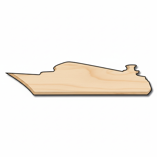 Unfinished Wood Ship – Baltic Birch Plywood Laser Cut Wood Craft Shapes NameSigns.com