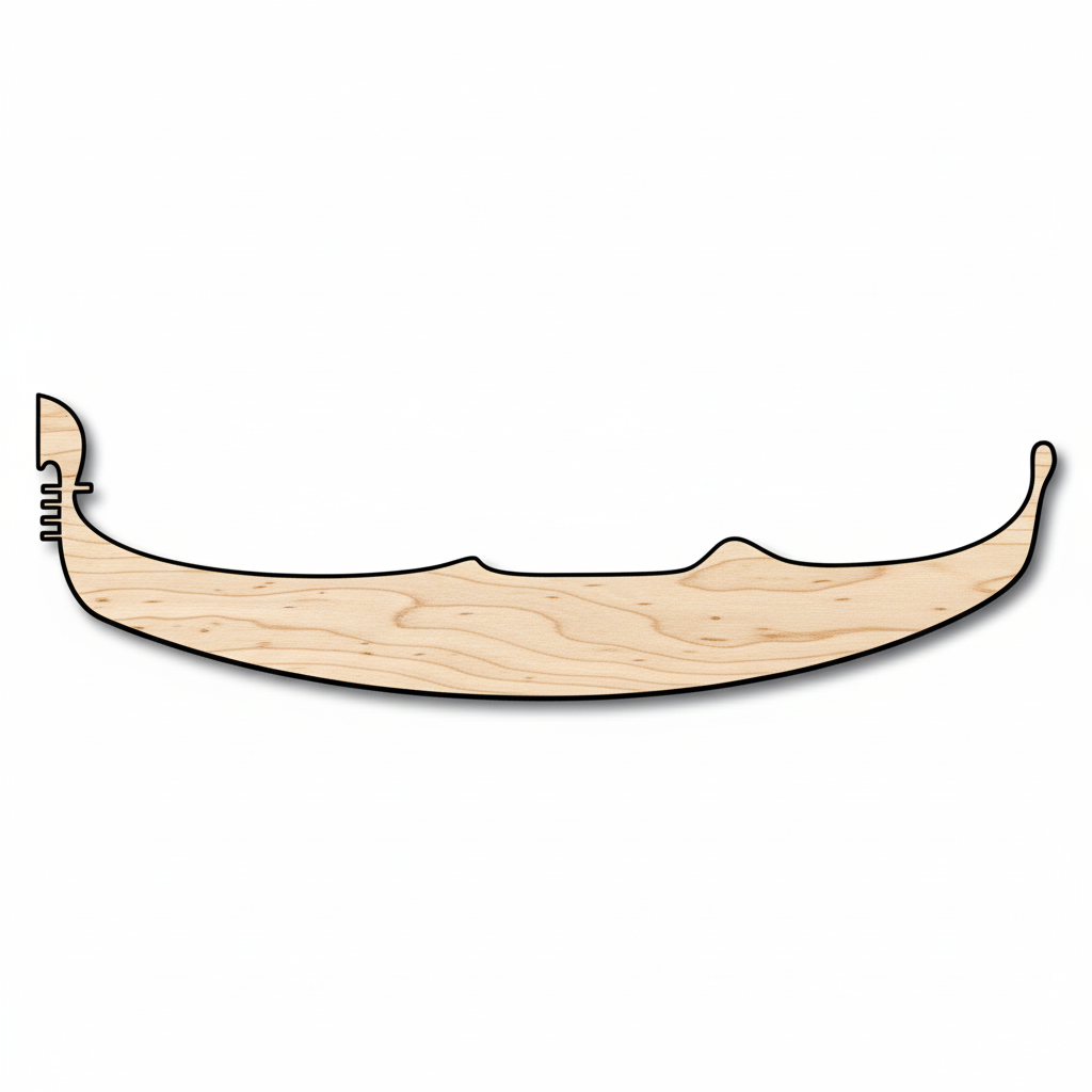 Unfinished Wood Gondola - Baltic Birch Plywood Laser Cut Wood Craft Shapes NameSigns.com