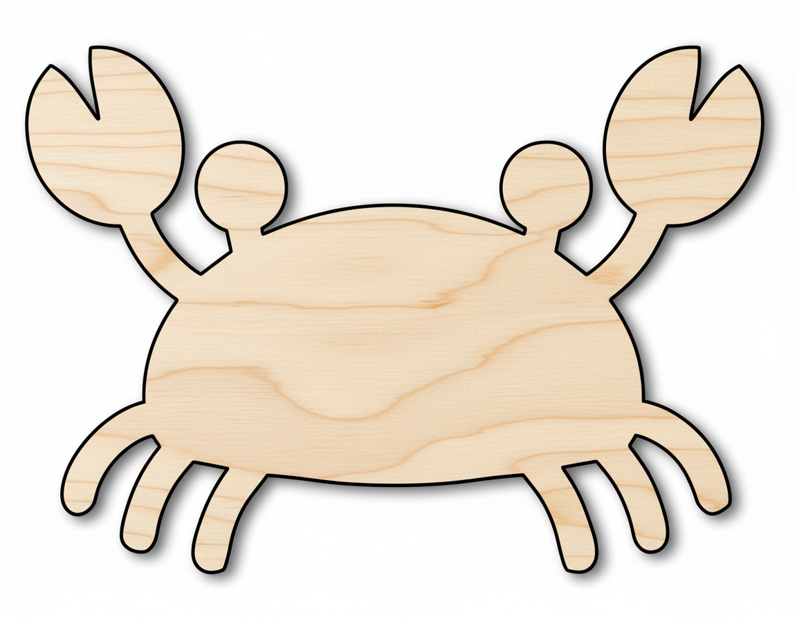 Crab Craft Cutout – Custom Wood Craft Shapes | Sanded Edge DIY Wood Cutouts NameSigns.com