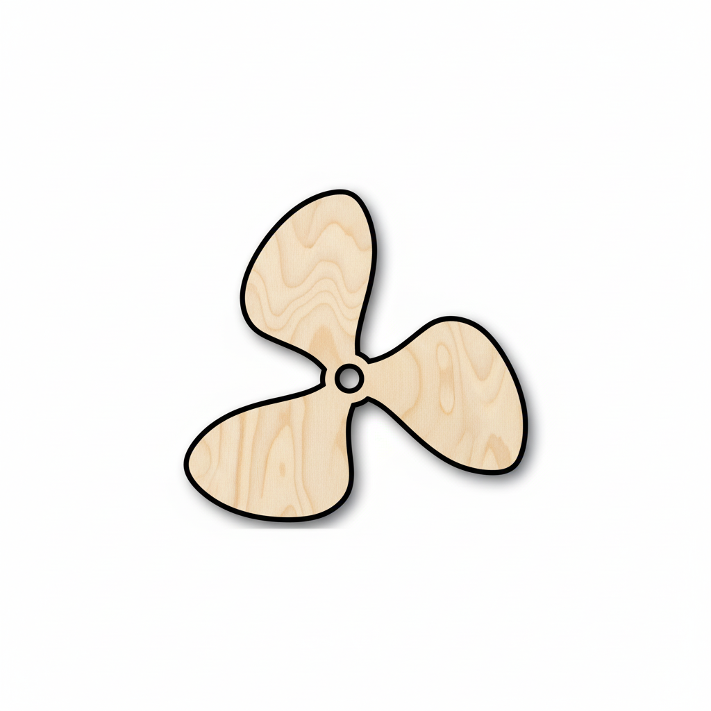 Unfinished Wood Propeller – Customizable Wood Art | Baltic Birch Plywood Cutouts NameSigns.com