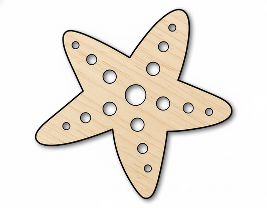 Unfinished Wood Starfish – Large Baltic Birch Wood Craft Cutout for Beach Decor NameSigns.com