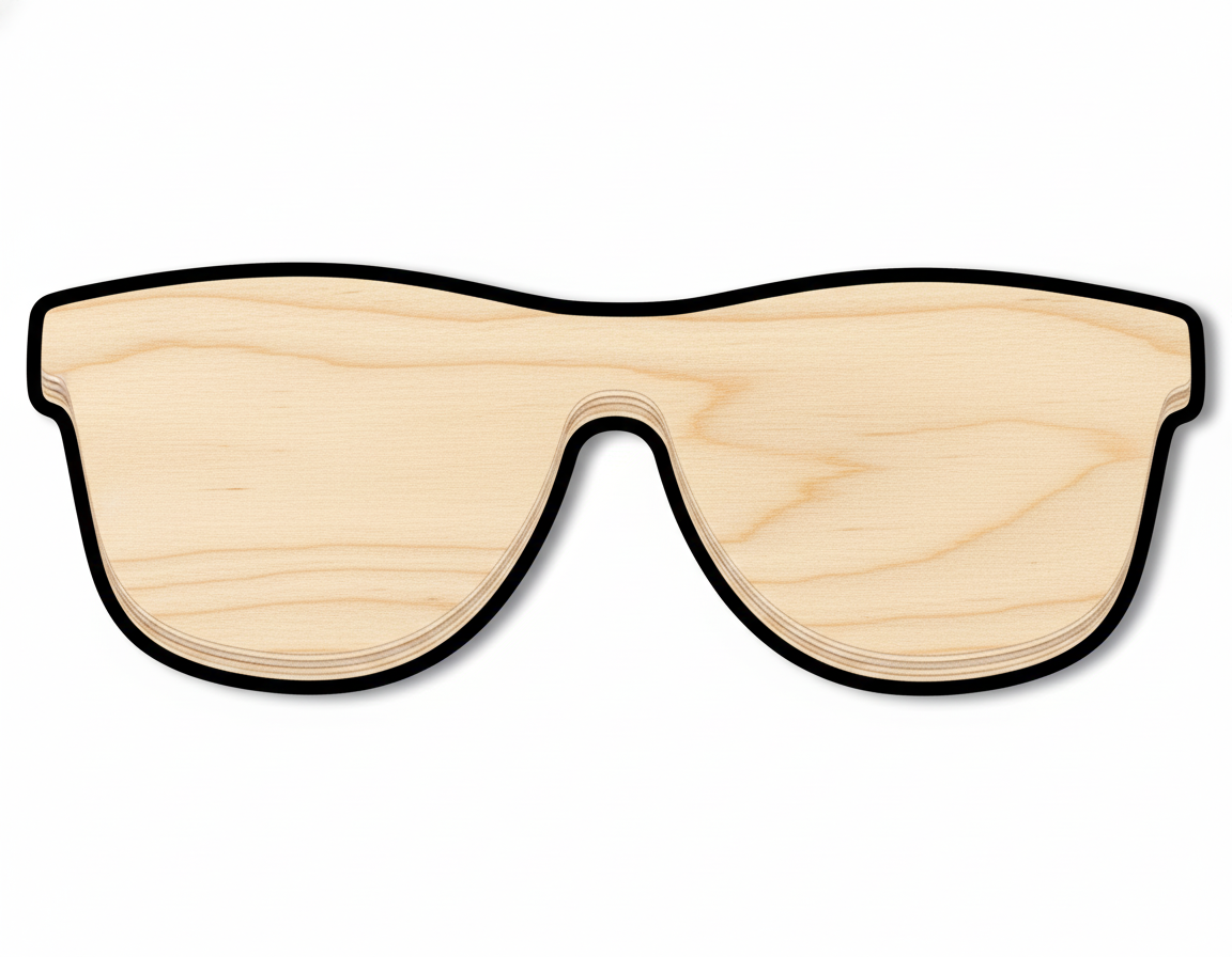 Unfinished Wood Sunglasses – Laser Cut Wood Craft Cutouts | Baltic Birch Plywood NameSigns.com