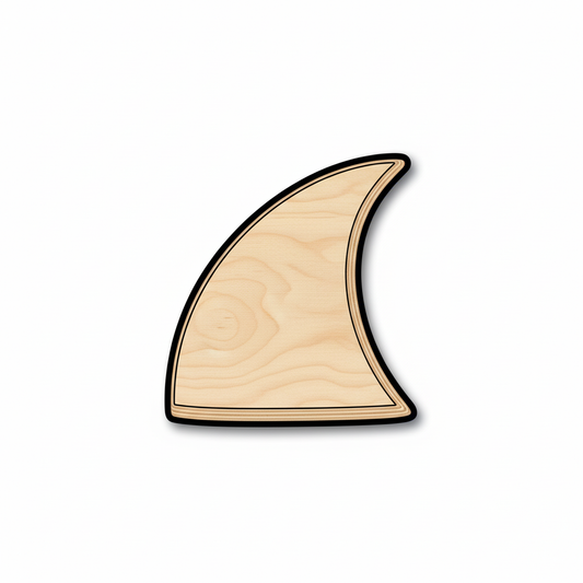 Unfinished Wood Shark Fin – Baltic Birch Plywood Ocean Theme Decor Craft Shape NameSigns.com