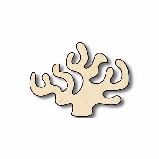 Unfinished Wood Coral Shape – Smooth Sanded Wood Craft Shapes for Ocean Nursery Decor NameSigns.com