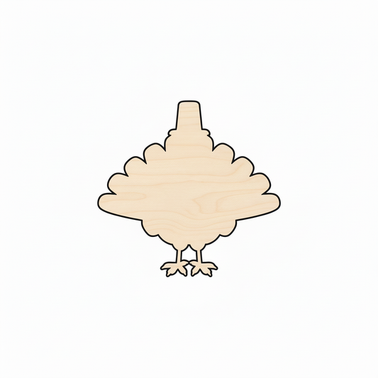 Unfinished Wood Turkey Baltic Birch Plywood – Thanksgiving Craft Shape Cutout NameSigns.com