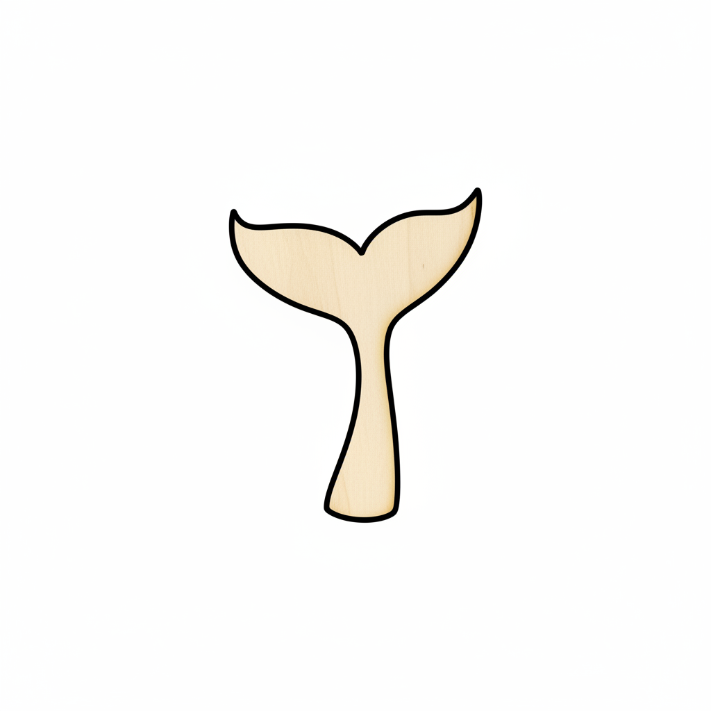 Unfinished Wood Whale Tail – Custom Wooden Whale Cutout for Nursery Wall Decor NameSigns.com