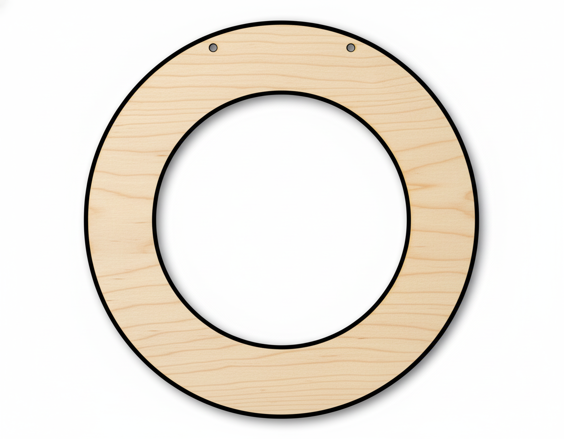 Round Wreath Door Hanger DIY Craft Cutout Door Hanger NameSigns.com