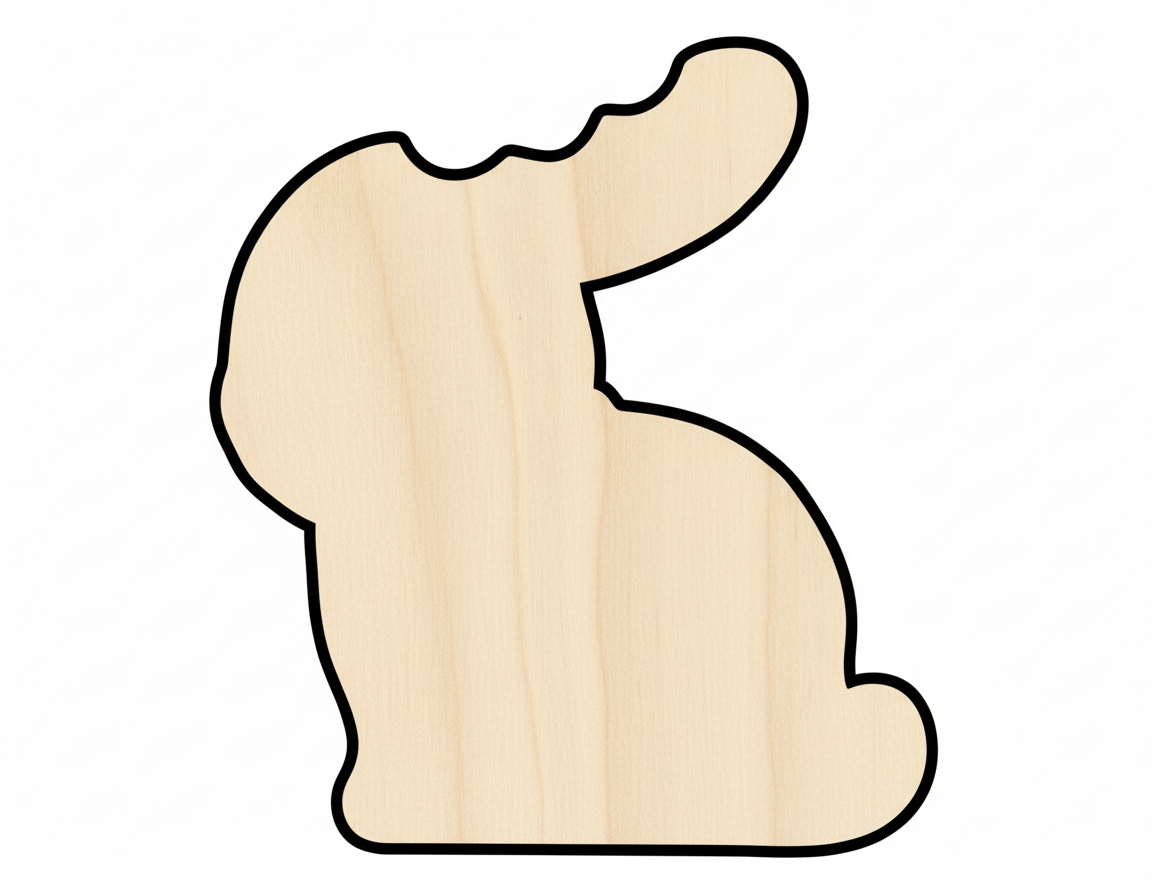 Chocolate Bunny Shape Easter DIY Craft Cutout NameSigns.com