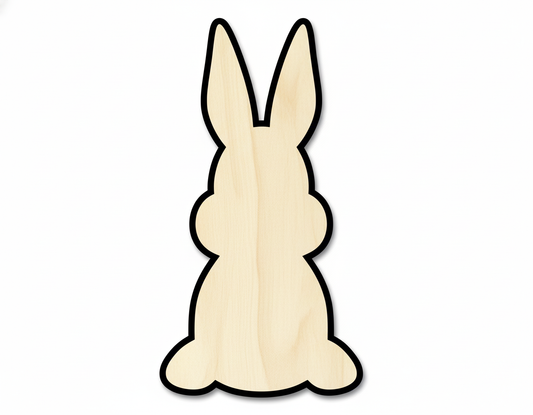 Sitting Bunny Shape Easter DIY Craft Cutout NameSigns.com