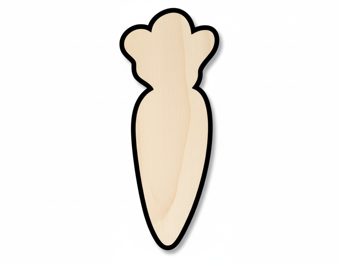 Cute Carrot Shape Easter DIY Craft Cutout NameSigns.com