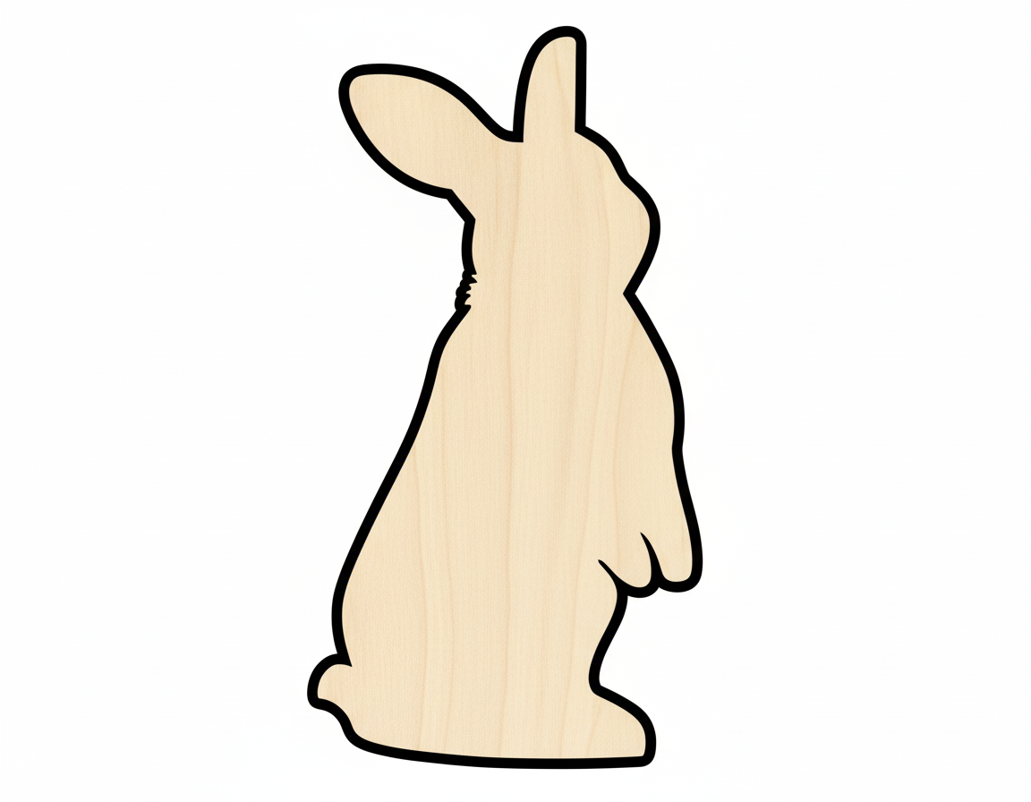 Wood Standing Bunny Shape - Easter Craft - NameSigns.com