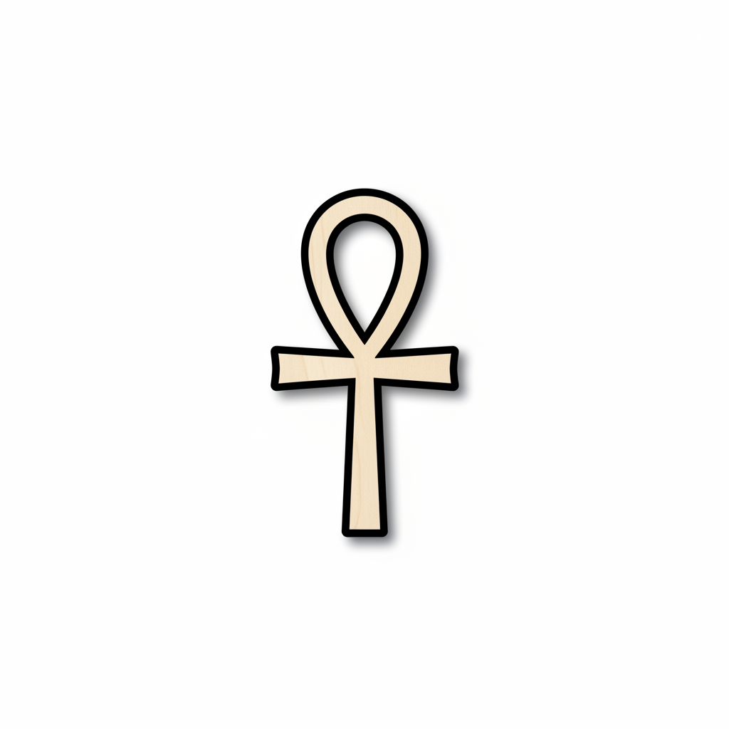 Wood Ankh Silhouette - Craft- NameSigns.com