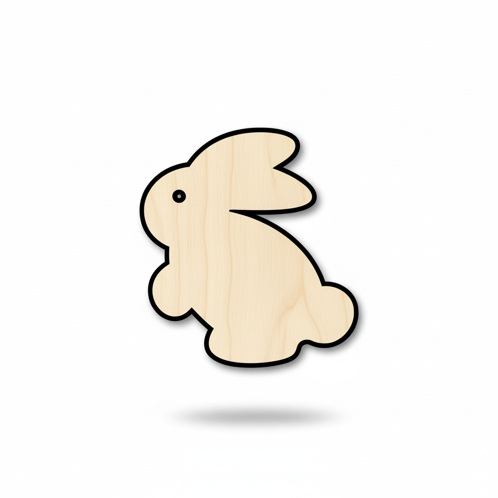 Wood Easter Bunny Shape - Craft - NameSigns.com
