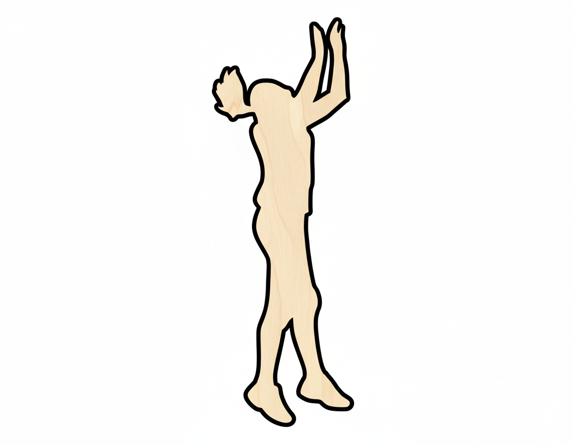 Wood Volleyball Set Shape DIY Craft Cutout NameSigns.com