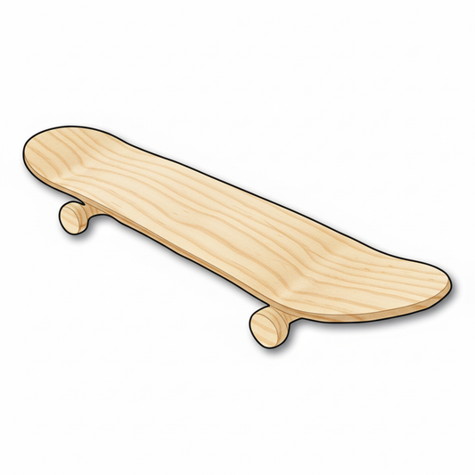 Wood Skateboard Silhouette - Craft- NameSigns.com