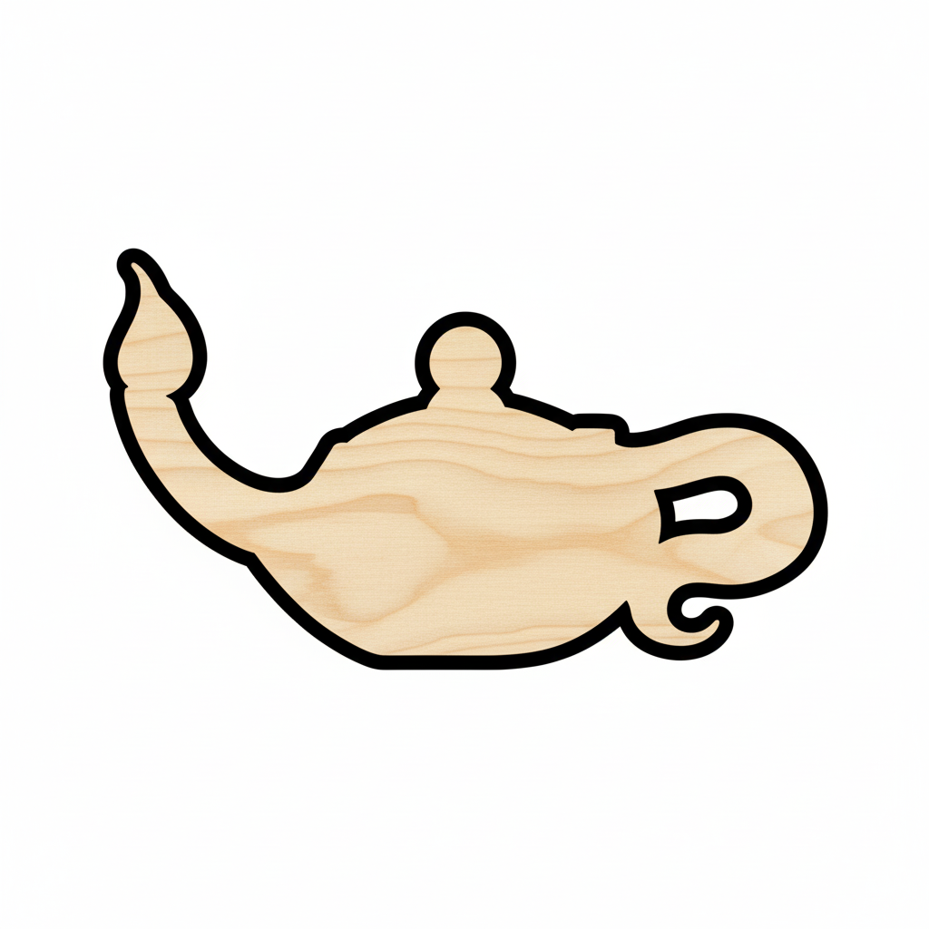 Oil Lamp - Laser Cut Shapes | Unfinished Wood Crafting Blanks for Painting NameSigns.com