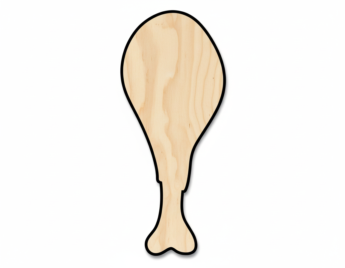 Wood Turkey Leg Shape - Renaissance Festival Craft - NameSigns.com