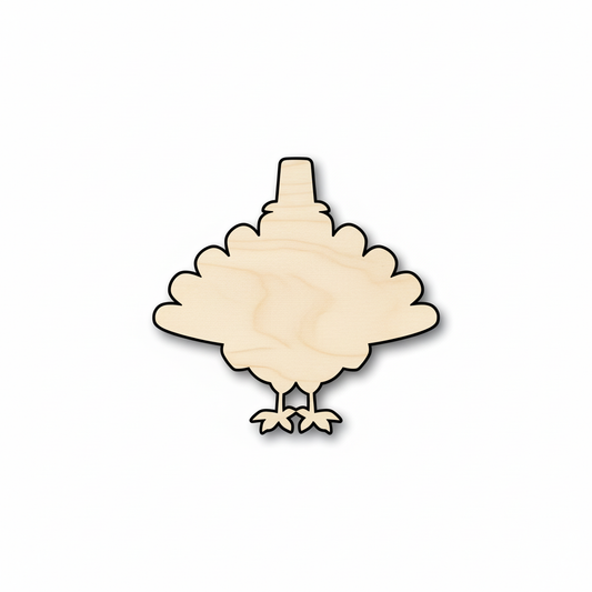 Wood Turkey Thanksgiving Pilgrim Shape - Craft - NameSigns.com