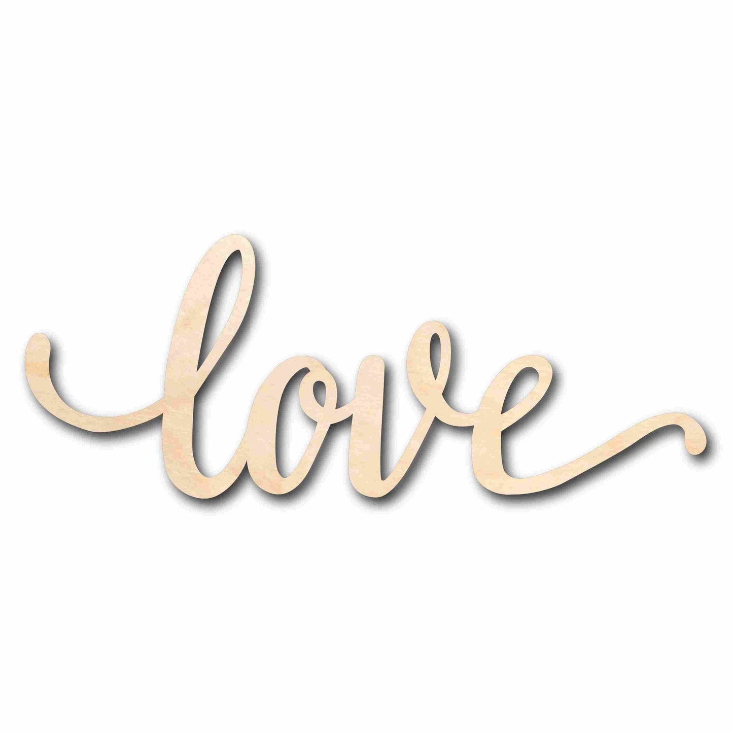 Unfinished Wood Cursive Love Craft | Valentine's Day Wedding DIY | Up to 46"