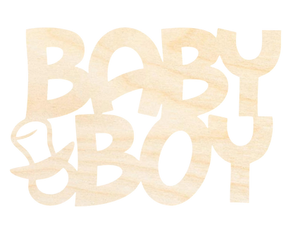 Unfinished Baby Boy Sign Shape | DIY Craft Cutout | up to 46" DIY