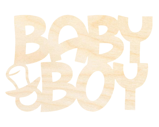 Unfinished Baby Boy Sign Shape | DIY Craft Cutout | up to 46" DIY