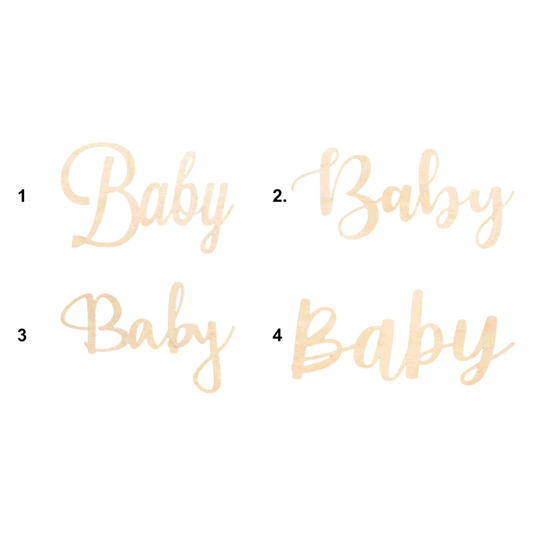 Baby Sign Unfinished Wood Cutout Home Decor DIY