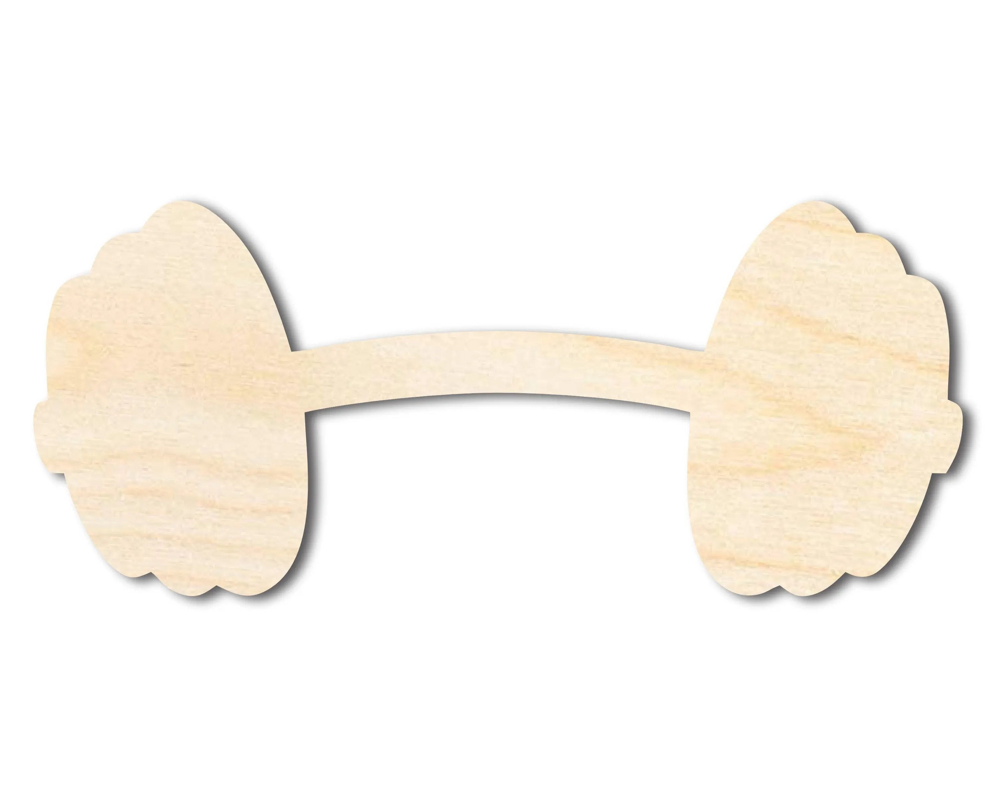 Unfinished Barbell Shape | DIY Craft Cutout | up to 46" DIY