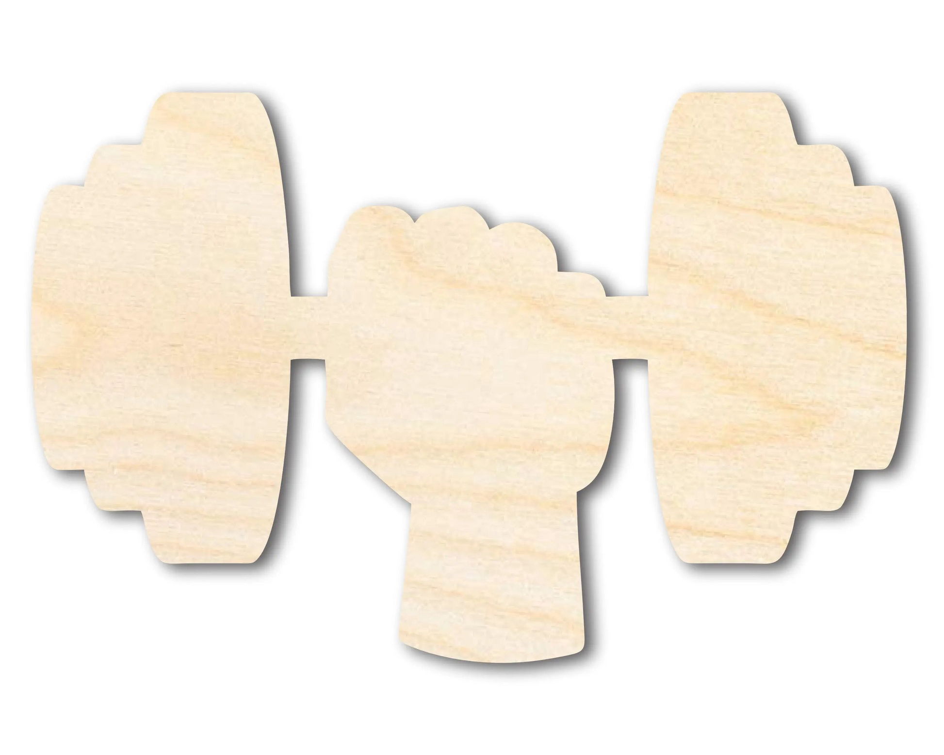 Unfinished Dumbbell Shape | DIY Craft Cutout | up to 46" DIY