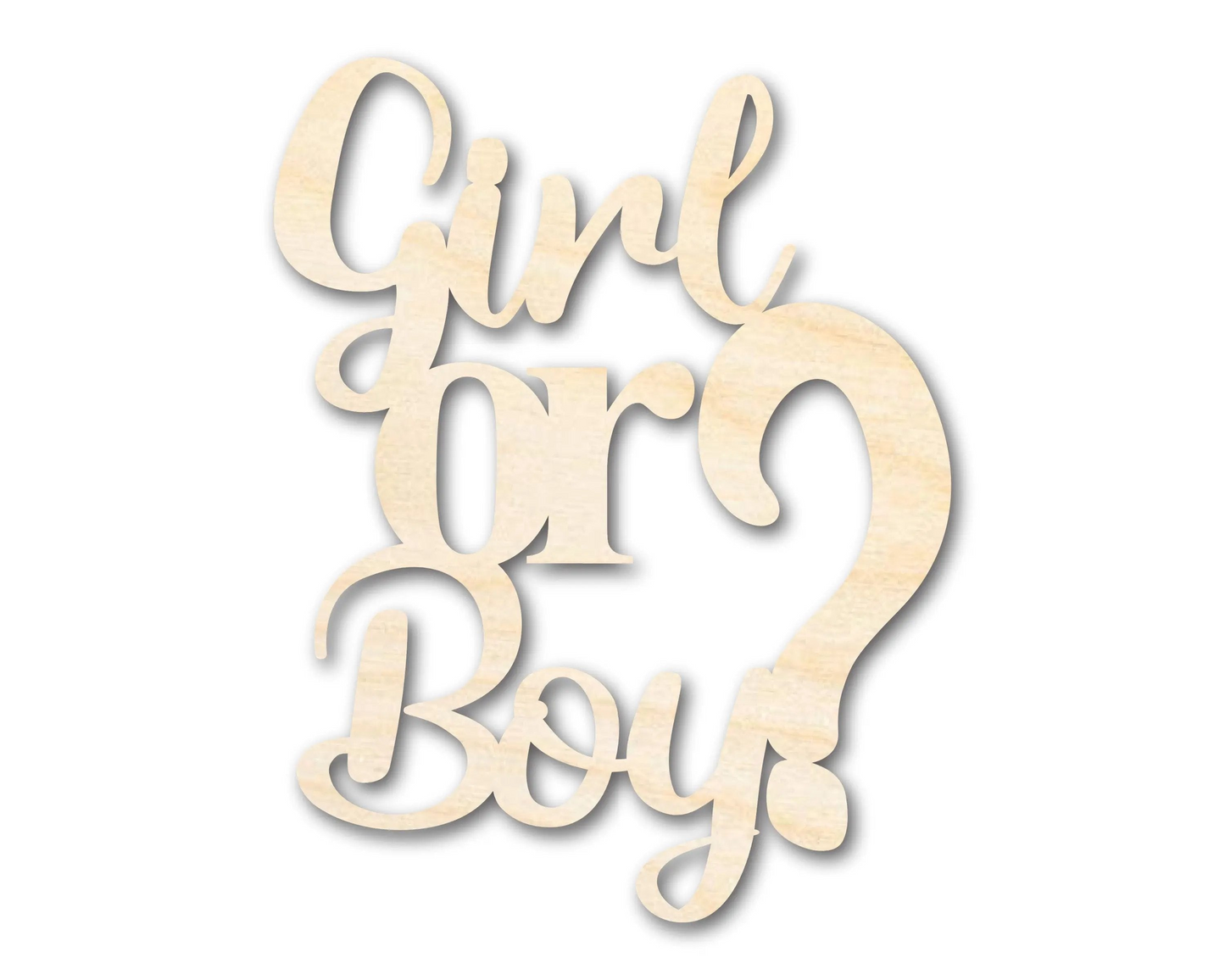 Unfinished Girl or Boy Sign Shape | DIY Craft Cutout | up to 46" DIY