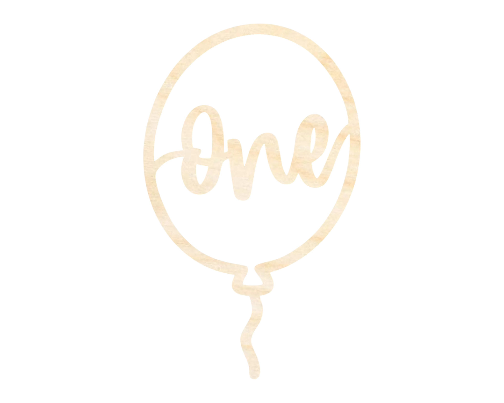 Unfinished One Balloon Shape | DIY Craft Cutout | up to 46" DIY