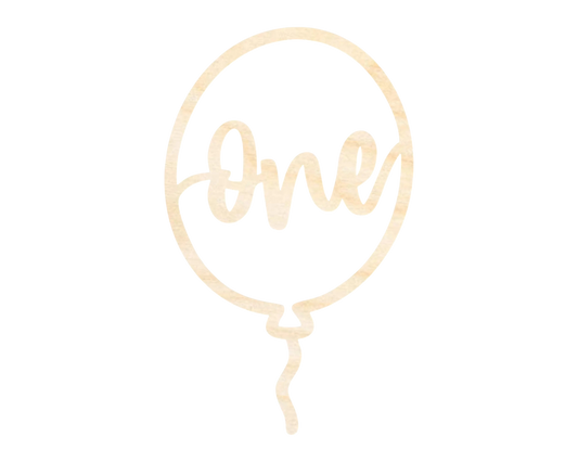 Unfinished One Balloon Shape | DIY Craft Cutout | up to 46" DIY