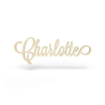 Custom Wood Name Sign - Lavanderia Font - NameSigns.com