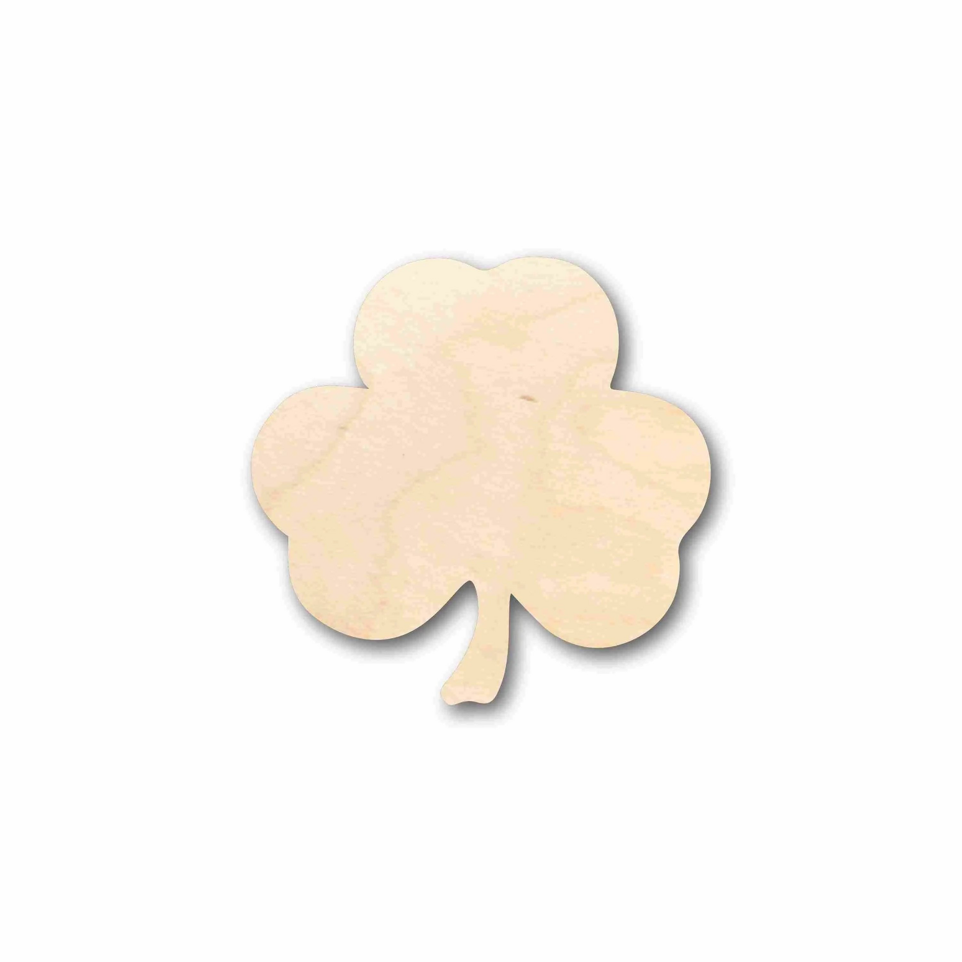 Unfinished Wood 3 Leaf Clover Silhouette - Craft- up to 46" DIY