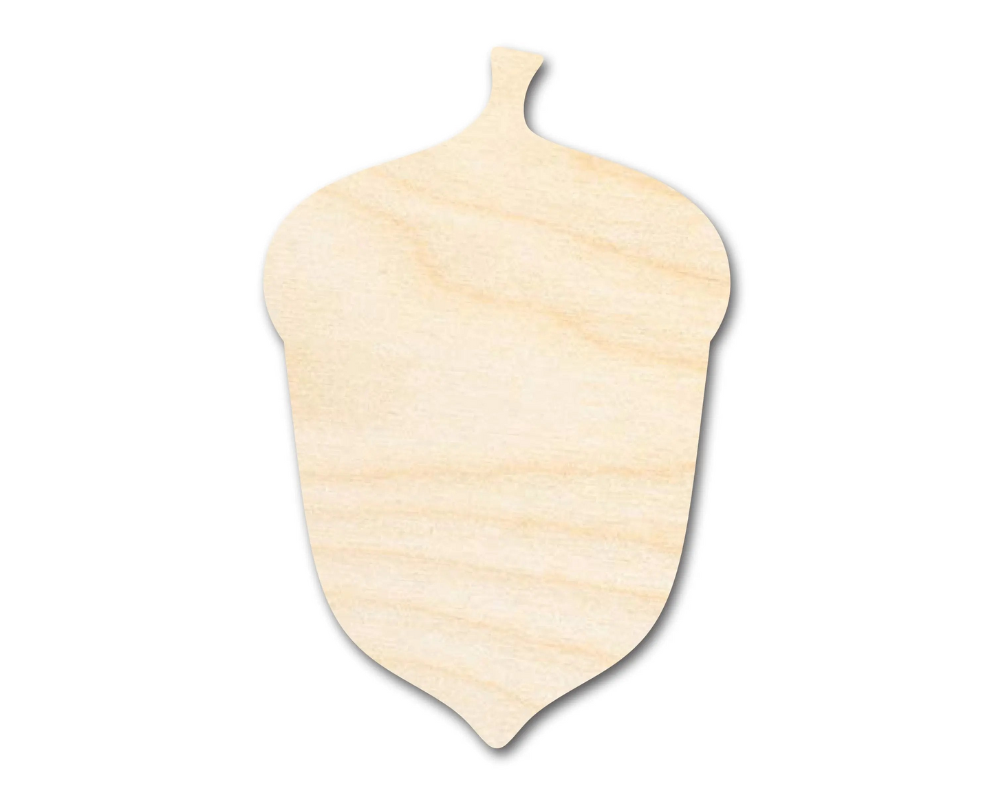 Bigger Better | Unfinished Wood Acorn Shape |  DIY Craft Cutout