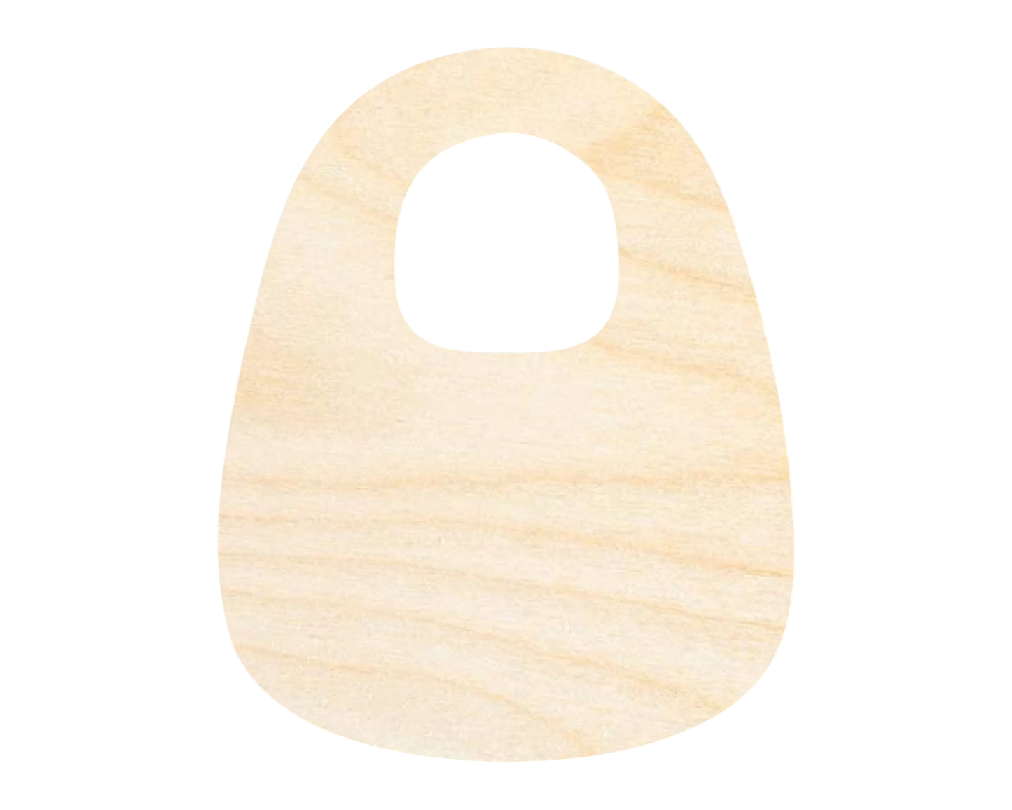 Unfinished Wood Baby Bib Shape | DIY Craft Cutout | up to 46" DIY
