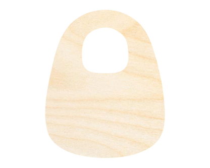 Unfinished Wood Baby Bib Shape | DIY Craft Cutout | up to 46" DIY