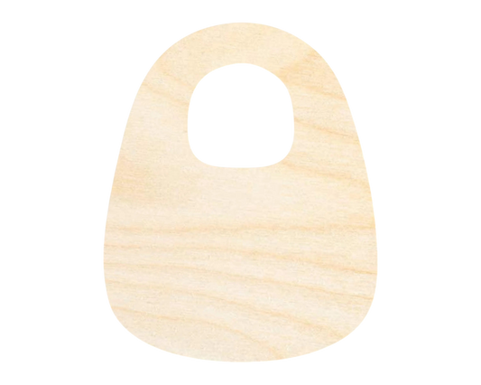 Unfinished Wood Baby Bib Shape | DIY Craft Cutout | up to 46" DIY