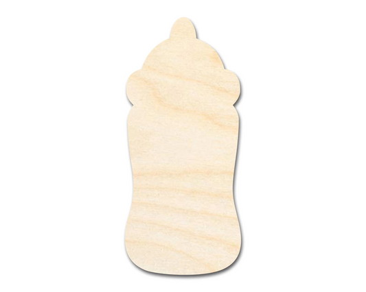 Bigger Better | Unfinished Wood Baby Bottle Silhouette |  DIY Craft Cutout