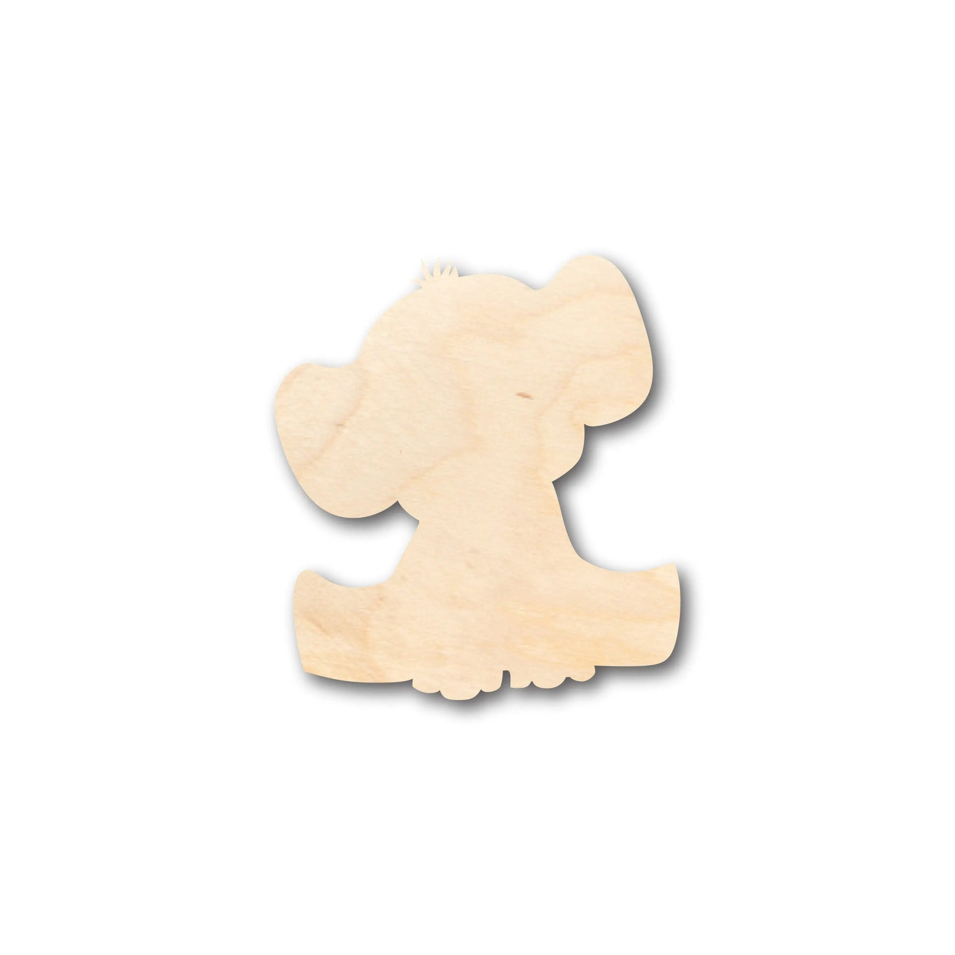 Unfinished Wood Baby Elephant Shape - Craft - up to 46" DIY