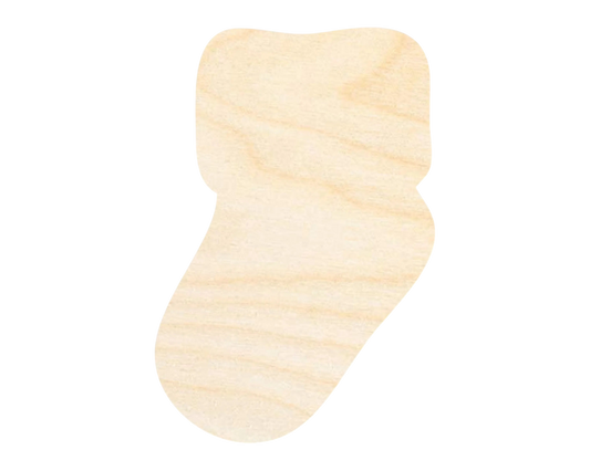 Unfinished Wood Baby Sock Shape | DIY Craft Cutout | up to 46" DIY