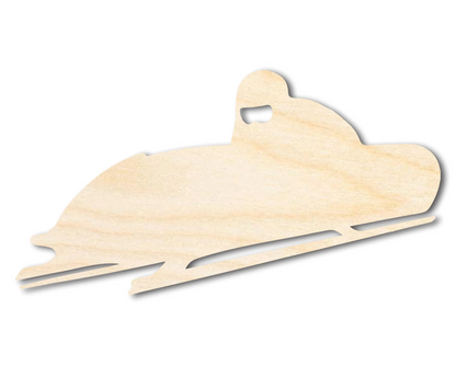 Unfinished Wood Bobsled Shape | DIY Craft Cutout | up to 46" DIY