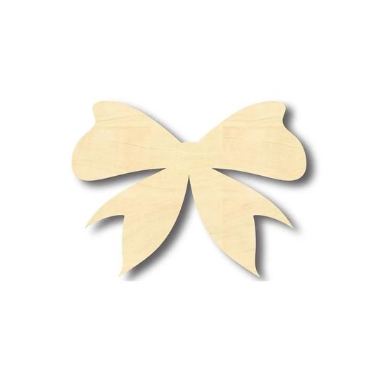 Unfinished Wood Bow Ribbon Shape - Craft - up to 46" DIY