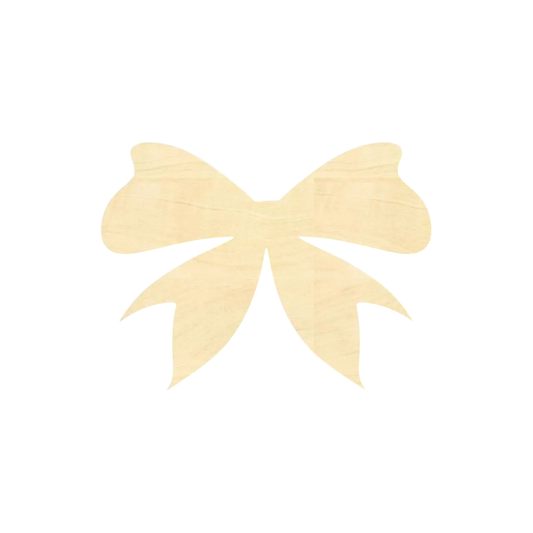 Unfinished Wood Bow Ribbon Shape - Craft - up to 46" DIY