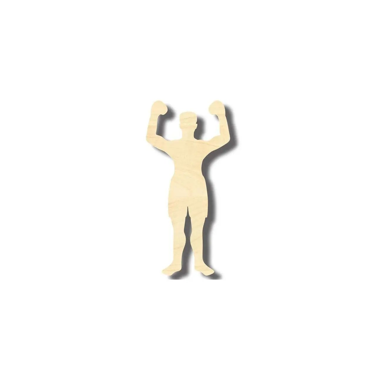 Unfinished Wood Boxer Shape - Sports - Craft - up to 46" DIY