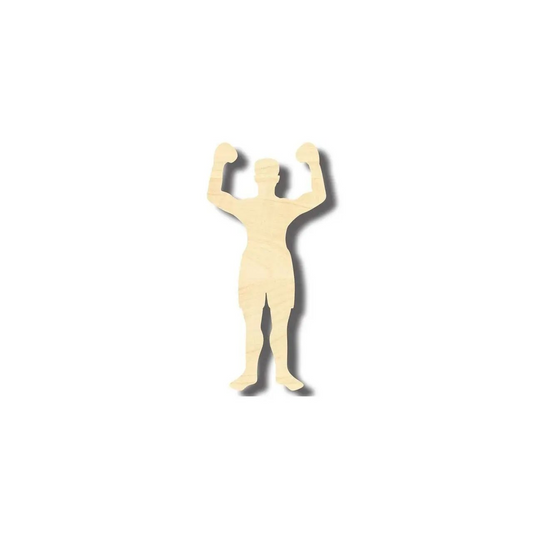 Unfinished Wood Boxer Shape - Sports - Craft - up to 46" DIY